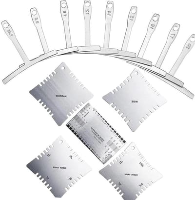 Gitaar Tool Kit - Meetgereedschap Set - Snaar Actie Instellen - Nauwkeurige Metingen - 14 Delen Set - Zilver