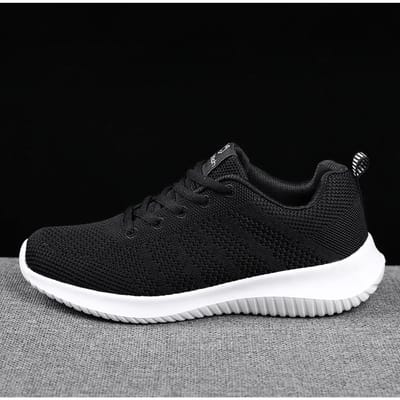 Nieuwe Dames Sneakers Comfortabel Lichtgewicht Zacht Antislip Platte Casual Sportschoenen Outdoor Dames Sneaker Maat 35-42 35 black