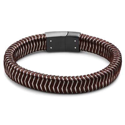 Bruine Armband van Roestvrij Staaldraad