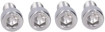 Allecto plus - Set van 4 M10 zeskantbouten met cilinderkop, roestvrij staal A2, fijne schroefdraad 1.25mm - 20mm lengte, bevestigingsmateriaal voor machines
