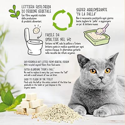 Plantaardige Kattenbakvulling 10L - Klorend en Geurloos, Natuurlijke Oplossing voor Katten