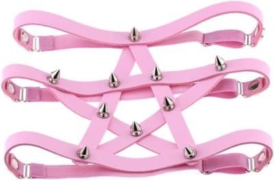 Dijen Harnas - Beenbanden Set - Feestelijke Outfit - Verstelbaar Design - One Size - Roze