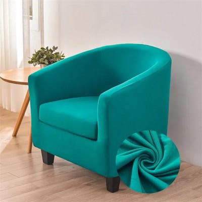Elastische Spandex Kuipstoelhoes Stretch Fauteuilhoes Clubbank Hoes voor Woonkamer Bankhoezen met Zitkussenhoezen