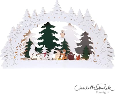 Star Trading LED kaarsenboog 'Forest Friends', batterij, dierenmotieven, hout