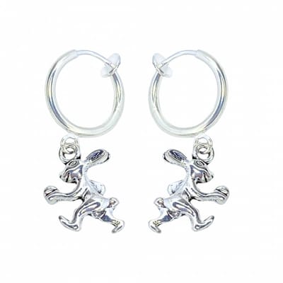 Klem oorbellen -konijn- zilverkleur- geen gaatje- Charme Bijoux