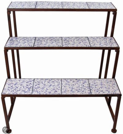 Etagere aged ceramic blauw