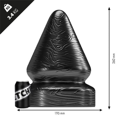 Stretch'r - Sirup - XXL Buttplug - Zwart Metallic XL