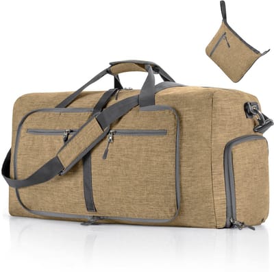 Gloovon® - Reistas - 65 Liter - Compacte weekendtas - 61 x 27 x 34 cm - Vliegtuig Handbagage - Handbagage reistas - Waterafstotend - Beige