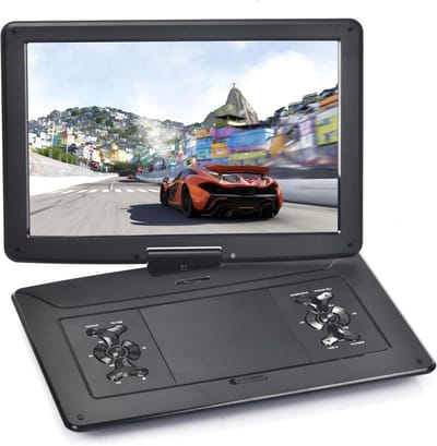 Draagbare DVD-speler - Mobiele Mediaspeler - Thuisentertainment - Groot 156 inch HD-scherm - 362 x 274 x 40 mm - Zwart