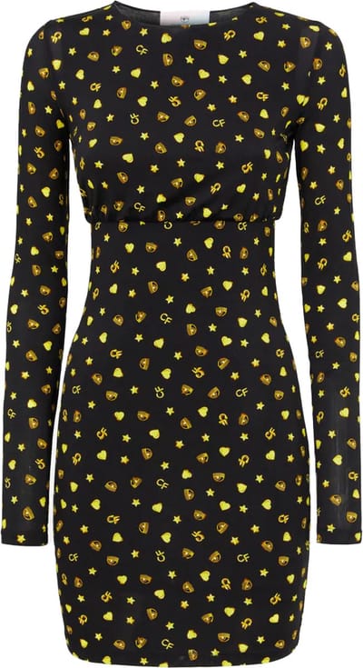 Chiara Ferragni • zwarte jurk met logo • maat XS (IT40)