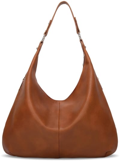 Dailygoods - Handtassen voor dames, schoudertas van PU-leer met ritssluiting, eenvoudige damesschoudertas, grote capaciteit, mode, tote bag hobo tas, voor school, werk, reizen, dagelijks gebruik