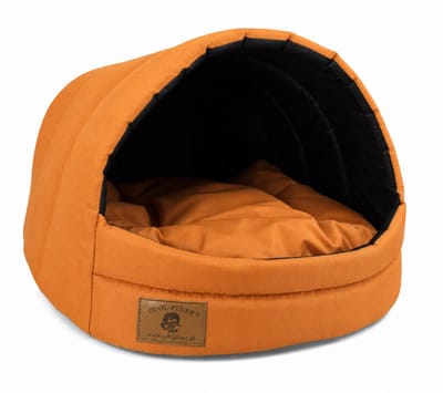 Honden- en Kattenhuis Bed - Maat S, Oranje, Comfortabel, Waterafstotend en Wasbaar, Ideaal voor Kleine Honden, Katten en Konijnen