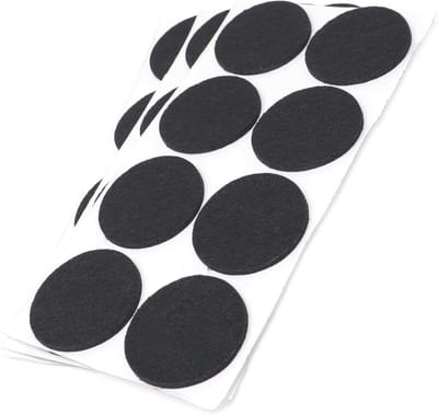 Zelfklevende Viltglijders - 24 Stuks - Rond en Zwart - Ø 50 mm - Meubel- en Vloerbescherming