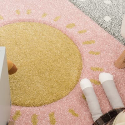 Kindertapijt Kosmos multicolor 120 cm rond