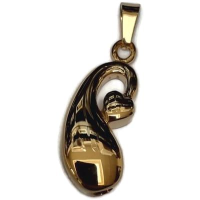 Aramat Jewels | Gedenkhangers | Stalen Ashanger Druppel | Druppel-zilverkleur zwart-4.5x2cm | |20mm | Staal | Volwassenen | Verkleurd niet