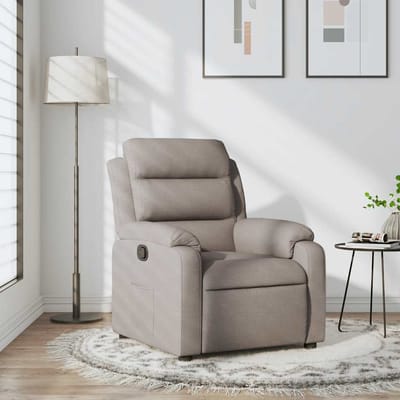 Vidaxl Klapstoel, Kleur Taupe, Bekleed met Stof