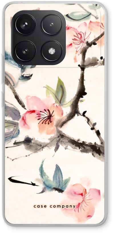 Case Company® - Hoesje geschikt voor Xiaomi Poco F6 Pro hoesje - Japanse bloemen - Soft Cover Telefoonhoesje - Bescherming aan alle Kanten en Schermrand