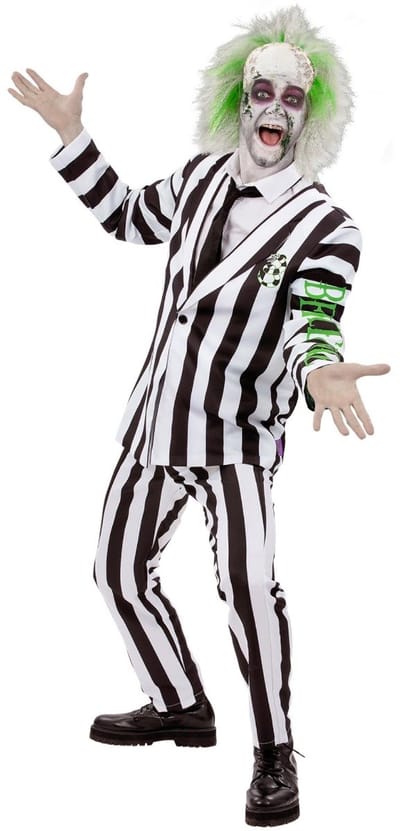 Smiffys - Beetlejuice Kostuum - XL - Wit/Zwart