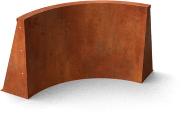 Fronta Keerwanden cortenstaal binnenbocht L50 x B50 x H20 cm Geroba