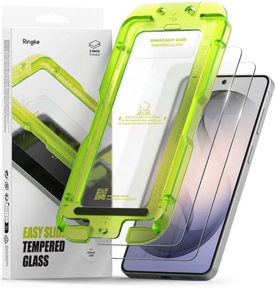 Ringke Screenprotector Geschikt voor Samsung Galaxy S26 - Easy Slide met Jig - 9H Tempered Glass - Case Friendly - Gemakkelijke Installatie - 2-Pack