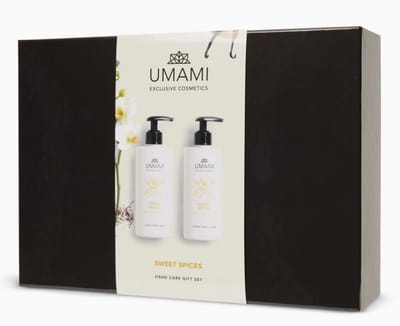 Umami Exclusive Cosmetics - Giftset vrouw - Cadeauset - Sweet Spices Hand Care - Vanille & Saffron - Cadeau
