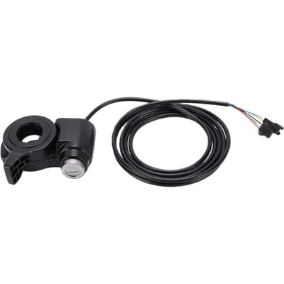 Accélérateur au pouce avec clé de verrouillage Contrôle de vitesse Accélérateur au pouce de remplacement pour scooter électrique black