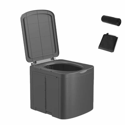 Meedeer Draagbaar toilet voor kamperen-Opvouwbare Camping Toilet Met Deksel-Met handvat en standaard-Camping wc-Draagbare WC Emmer Volwassen