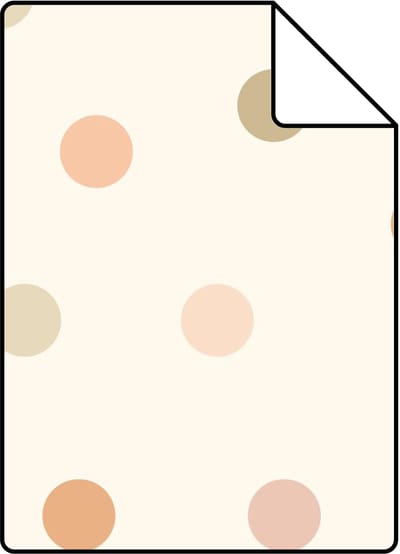 Proefstaal ESTAhome behang stip beige en meerkleurig - 26.5 x 21 cm - 131626-S