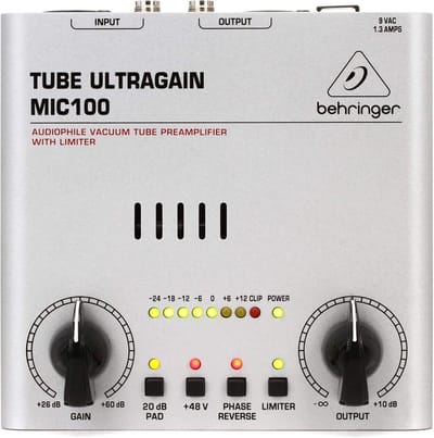 Buis Voorversterker - Microfoon Preamp - Muziek Opnemen - 2 Kanaals Parametrische EQ - 1.7 Pond - Metaal