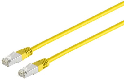 Patchkabel, cat. 5e, F/UTP, gelb, 0,25m