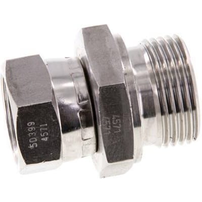 G 3/4'' x G 1'' F/M RVS Neusstuk 175 Bar - Hydrauliek - FL2S-FM-ST-034G-100G-I
