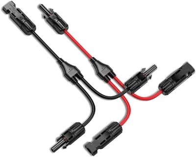 Dailygoody - 2x Y Plug Zonnepaneel Kabelverdeling - Parallelle Verbinding voor Zonnepanelen