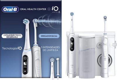 Oral-B Health Center OxyJet MD20 + iO Series 6 - Elektrische Tandenborstel - Monddouche - Wit
