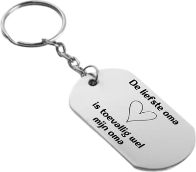 Akyol - De liefste oma is toevallig wel mijn oma Sleutelhanger - Oma cadeau - grandma - Leuk kado voor je oma om te geven - 2,5 x 2,5 CM