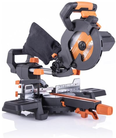 Nexvo® Afkortzaag Met Trekfunctie - Met Onderstel - Elektrische Zaag - Zwart - 45cm x 44cm x 32cm