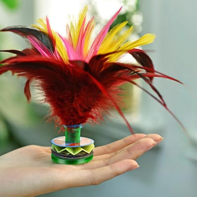Veer Jianzi Kleurrijke Veren Shuttlecock Draagbaar Voet Kicken Handwiel Veer Shuttlecock Fitness Vermaak