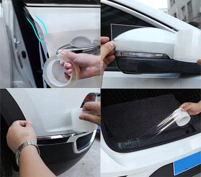 Merkloos - Beschermingstape voor Autodrempels - 50mm x 5m - Doorzichtig - Sterk - Waterdicht