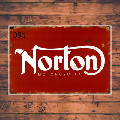 Wandbordje Norton Motor Logo