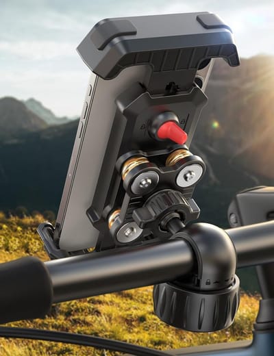 Bicycle Phone Holder met Schokabsorber, Universele Anti-Shake Telefoonhouder voor Fietshandlebar, Geschikt voor iPhone en Samsung Smartphones