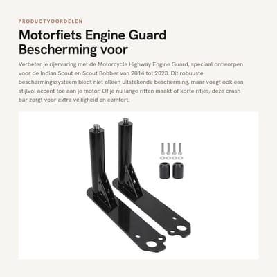 Dailygoods- Engine Guard Hoogwaardige Bescherming - Crash Bar - Voetsteunen - Vervanging - Geschikt voor Indian Scout/Bobber - Stijlvol en Duurzaam - Crashbar