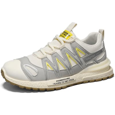 Lichtgewicht Ademende Hardloopschoenen Student Niche Trendy Instappers EVA Sneakers Modieuze Casual Mesh Sportschoenen Voor Heren 44 white