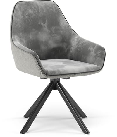 Vicco Eleganza Eetkamerstoel – 60 x 89 cm Lichtgrijs
