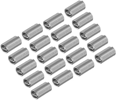 M10 x 1.5 Stalen Draad Invoegen, 30 mm Lengte, Spiral Schroefinvoegen van Roestvrij Staal voor Auto Reparaties - 20 Stuks, Duurzaam en Betrouwbaar
