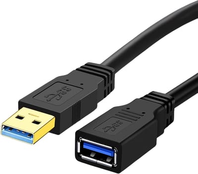 USB 3.0 Male naar USB 3.0 Female - 2 Meter verlengkabel adapter extender - geschikt voor o.a. Laptop en Macbook - zwart