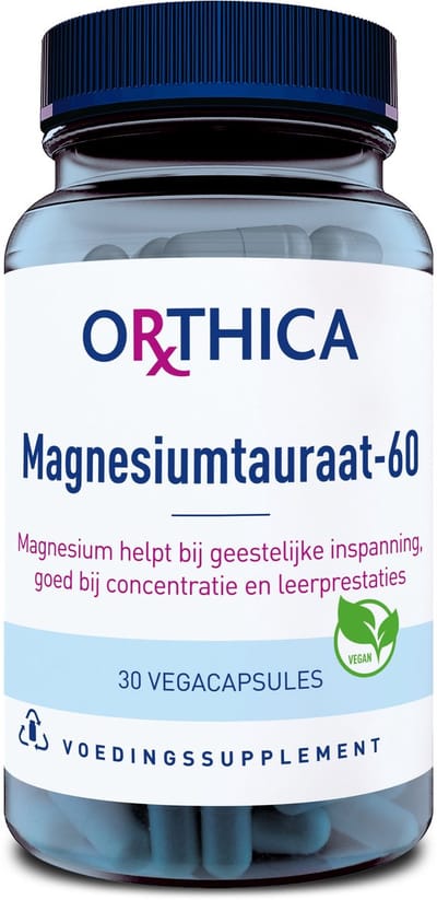 Orthica Magnesiumtauraat-60 - goed verdraagbaar - 30 vegacapsules