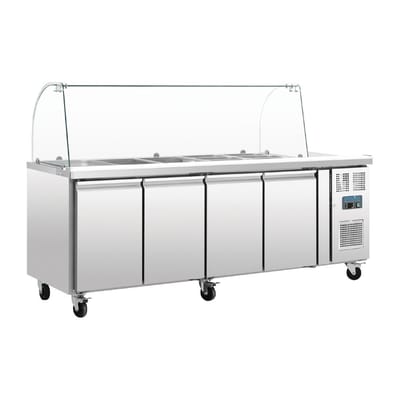 Polar U-serie vierdeurs gekoelde gastronorm salade counter