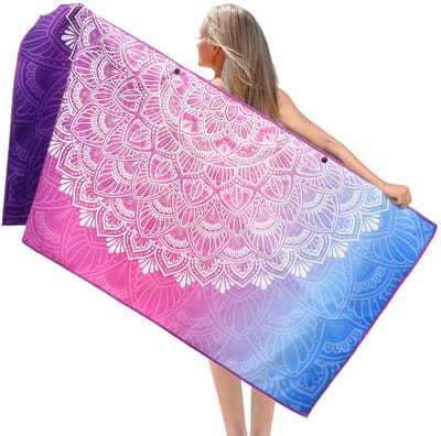 Dailygoods- Strandhanddoek XXL - Microvezel - Lichtgewicht - Compact - Zandbestendig - Sneldrogend - 200x100 cm - Badhanddoek