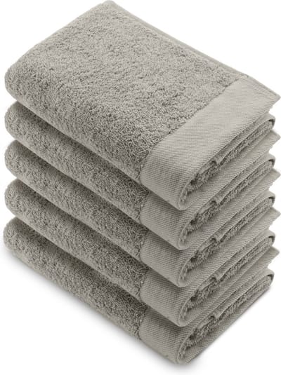 Walra Remade Handdoeken 50x100 cm - set van 5 - Zware kwaliteit 550 g/m2 - Taupe