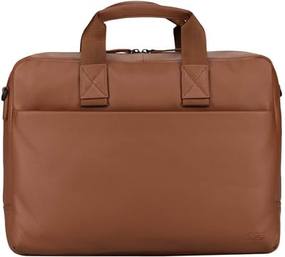 JOST Leren laptoptas business tas met laptopvak Tromsoe Business Bag Cognac Lichtbruin