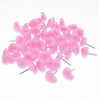 Hartvorm Punaises - Duim Tacks - Wanddecoratie Kantoor - Stevig Duurzaam Materiaal - 150 Stuks - Roze